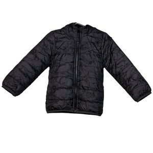 Carter's Toddler Boy Grey Zip-Up Puffer Jacket Dinosaur Print Size 2T